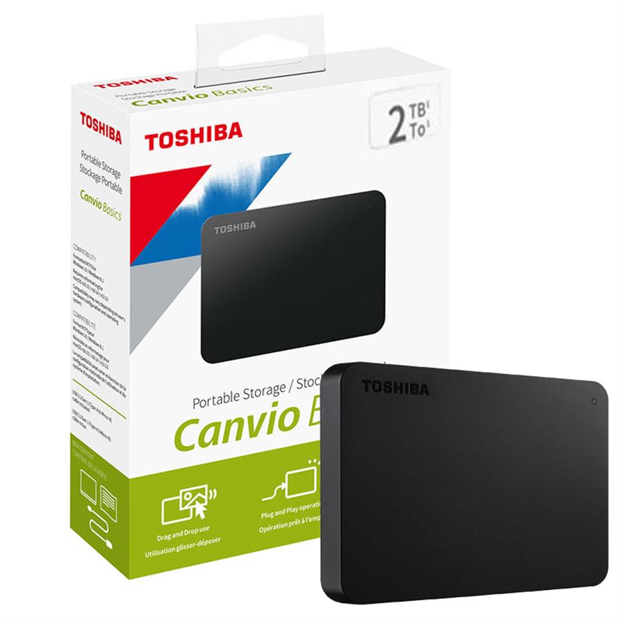 Disco Duro Externo TOSHIBA Canvio Basics 2TB