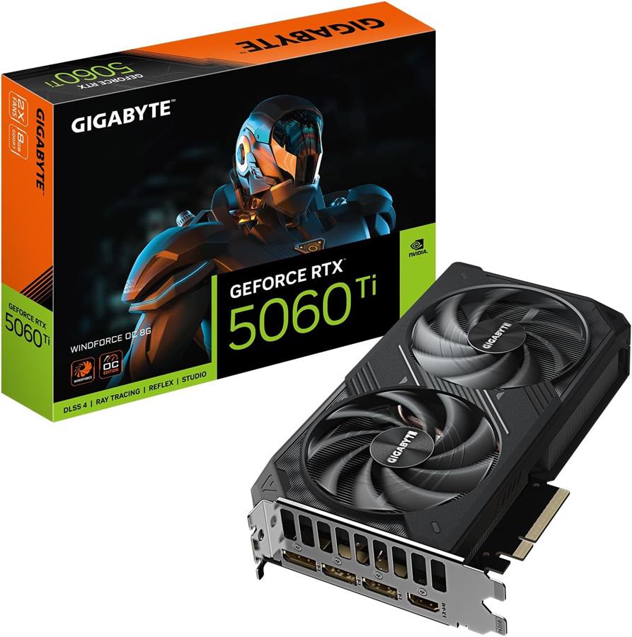 Placa GIGABYTE GEFORCE RTX 5060 TI WINDFORCE 8Gb