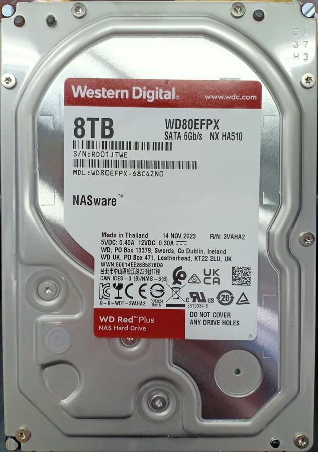 Disco Duro HDD 8TB WD RED PLUS NAS