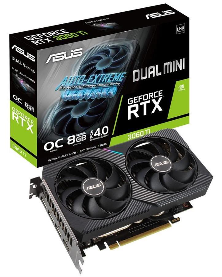 Placa ASUS GEFORCE RTX 3060 Ti DUAL V2 MINI OC 8Gb