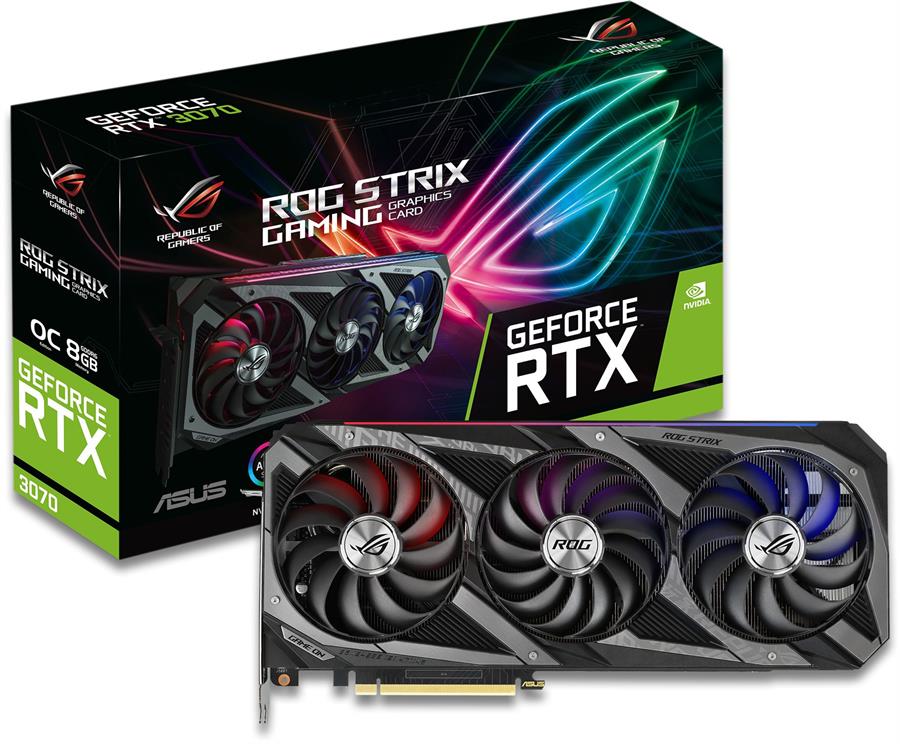 Placa ASUS GEFORCE RTX 3070 ROG STRIX OC 8Gb