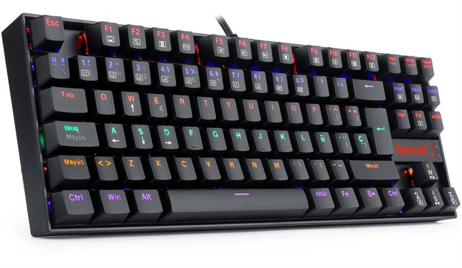 Teclado Redragon K552 Kumara 2 Rainbow Switches RED TKL 75% Wired