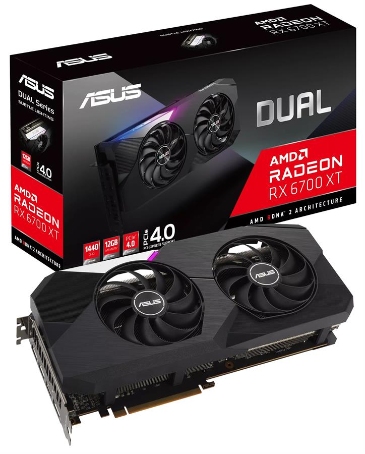 Placa ASUS Radeon RX 6700 XT DUAL OC 12Gb