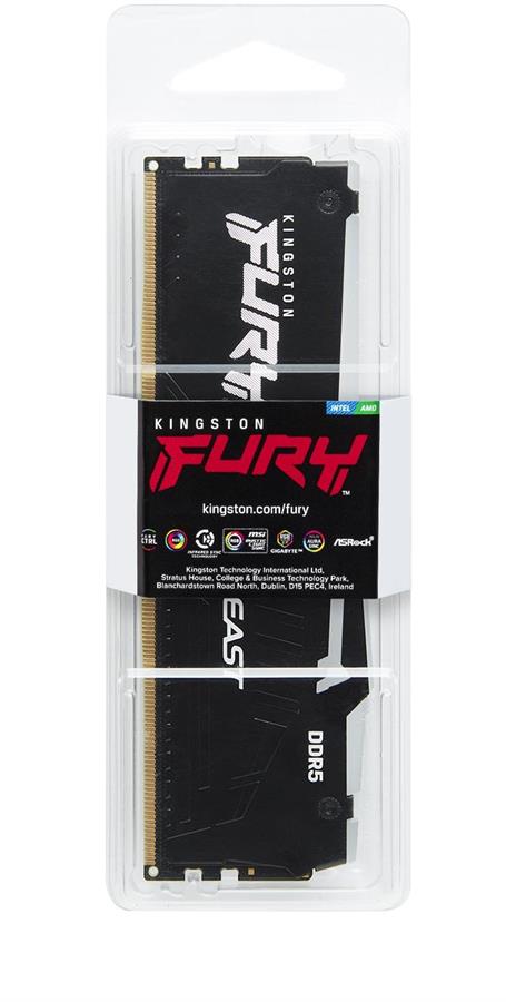 Memoria RAM DDR5 16GB 5600MHz Kingston FURY BEAST BLACK