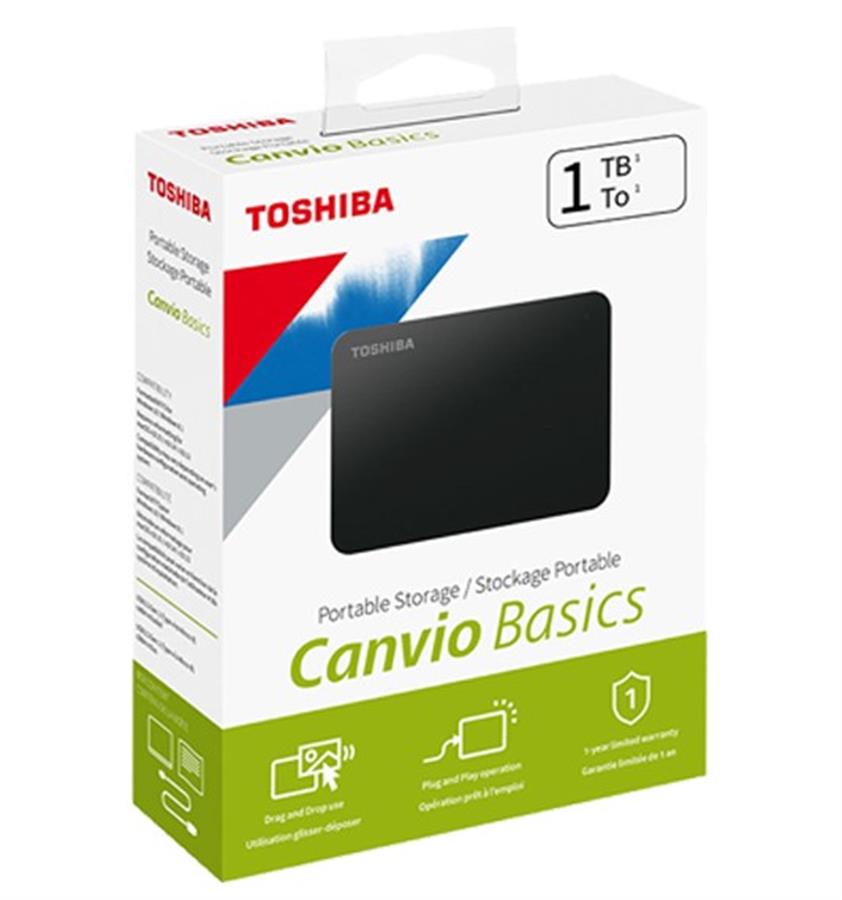 Disco Duro Externo TOSHIBA Canvio Basics 1TB