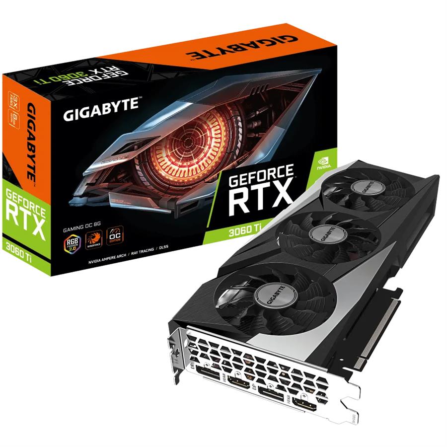 Placa GIGABYTE GEFORCE RTX 3060 Ti GAMING OC 8Gb