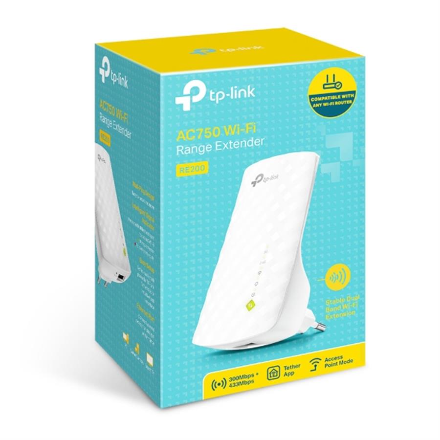 Extensor de rango WIFI TP-LINK TP-RE200 AC750 Dual Band