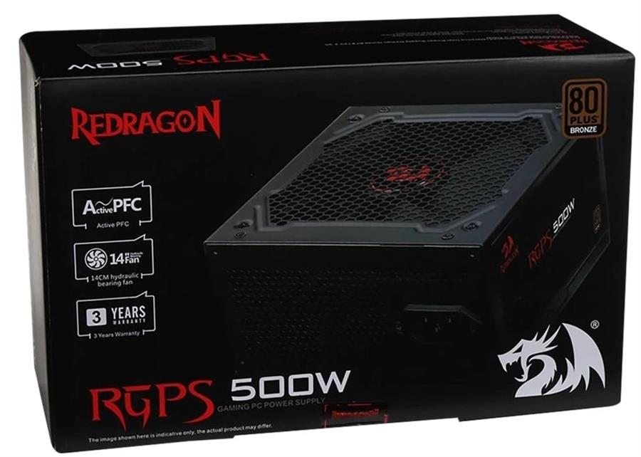 Fuente REDRAGON RGPS 500W 80+ BRONZE
