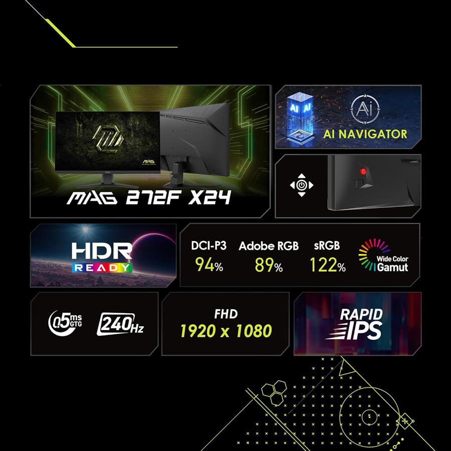 Monitor MSI 27" MAG 272F X24 FHD 240Hz