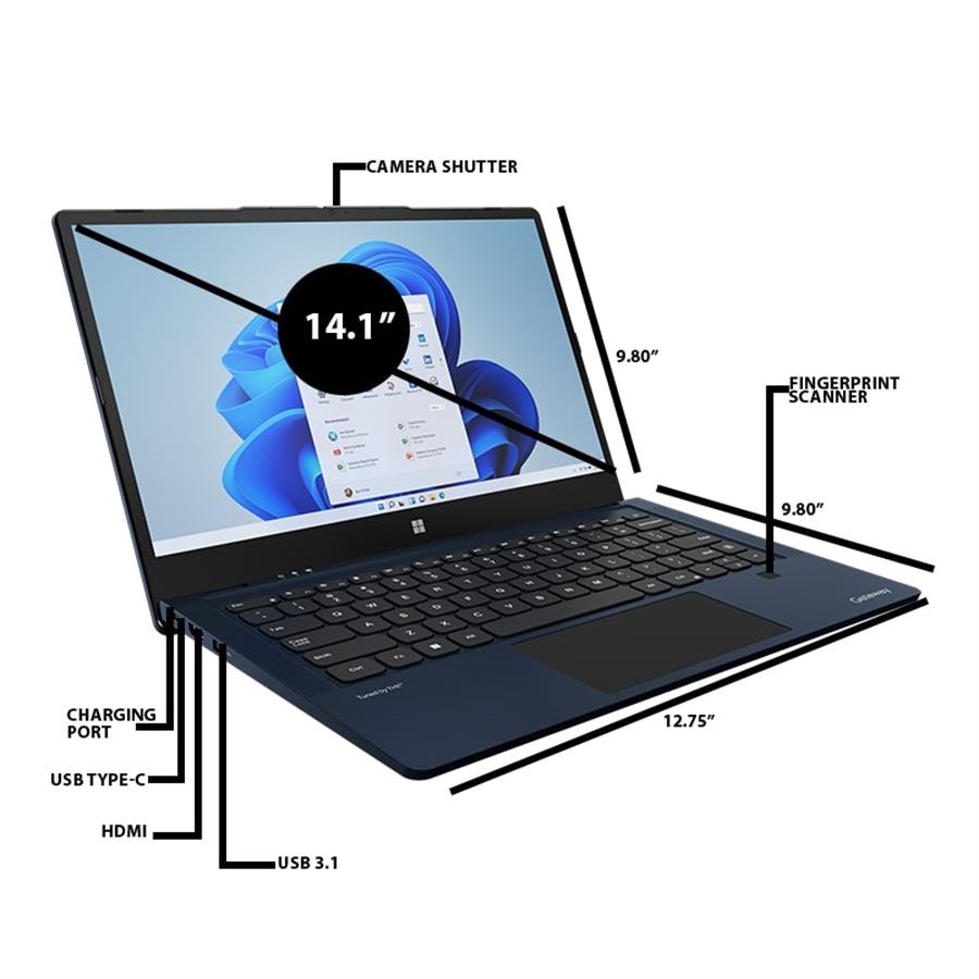 Notebook GATEWAY ULTRA SLIM I7-1255U, 8Gb RAM, SSD NVMe 512Gb, 14" TOUCHSCREEN