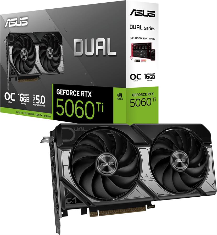Placa ASUS GEFORCE RTX 5060 TI DUAL OC 16Gb