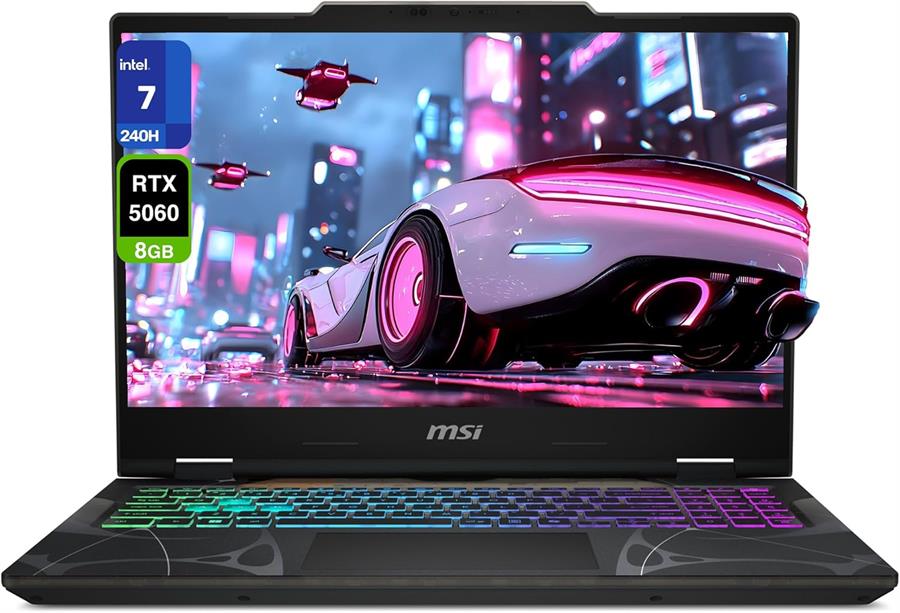 Notebook MSI CYBORG 15 INTEL ULTRA 7 240H, RTX 5060, 16Gb RAM DDR5, SSD NVMe 512Gb, 15.6" 144Hz