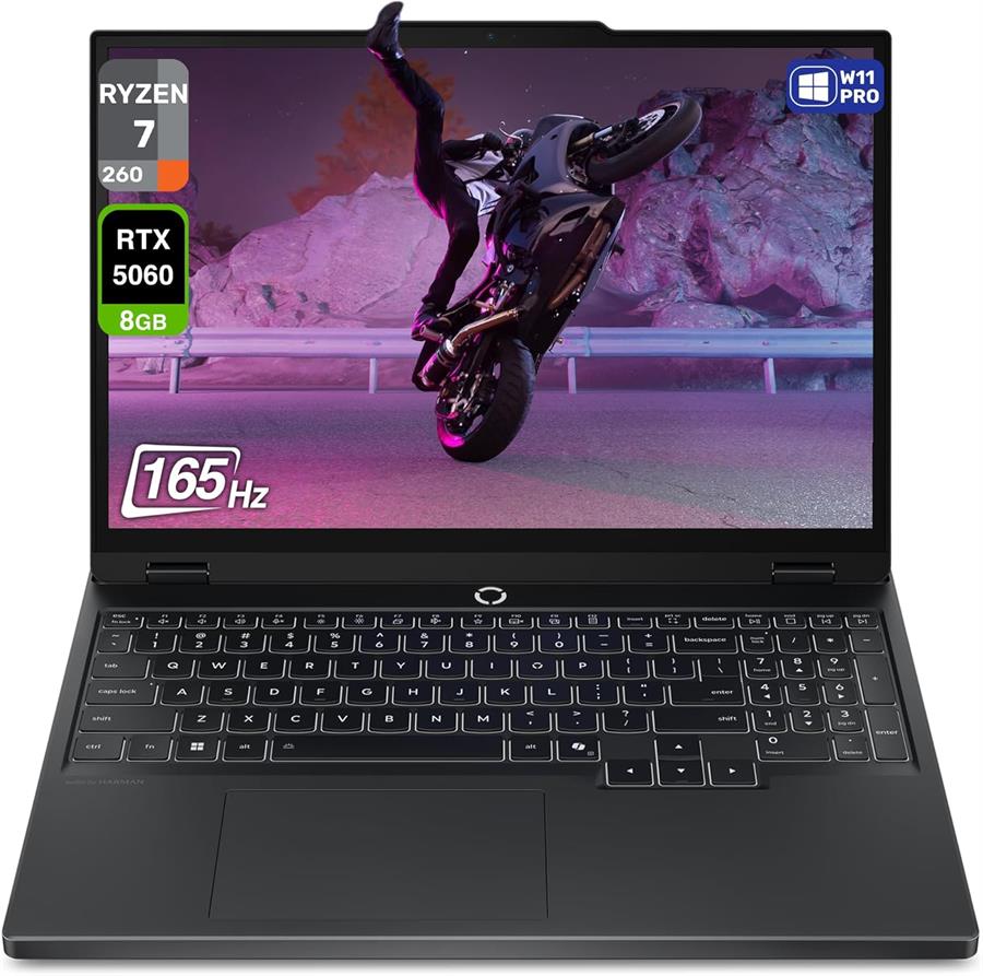 Notebook LENOVO LEGION 5 RYZEN AI 7 260, RTX 5060, 16Gb RAM DDR5, SSD NVMe 512Gb, 15.1" OLED QHD 165Hz