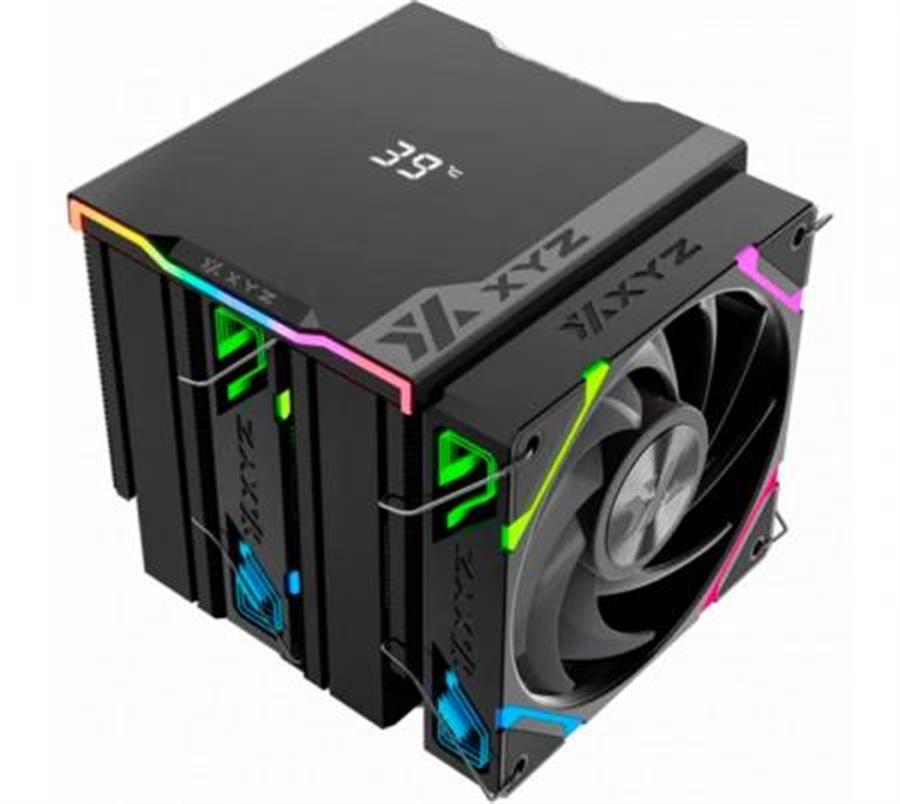 CPU Cooler XYZ THERMAX 6 PRO DUO BLACK Display DIGITAL ARGB