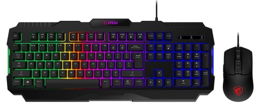 Kit Teclado y Mouse Combo MSI FORGE GK100 Membrana 100% Wired