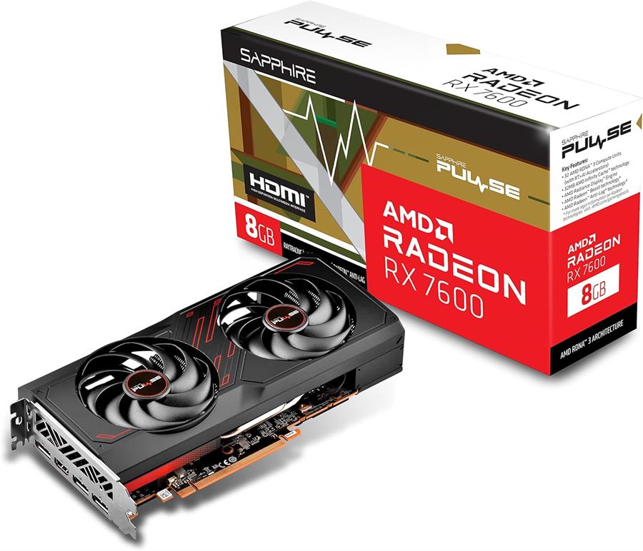 Placa SAPPHIRE Radeon RX 7600 PULSE 8Gb