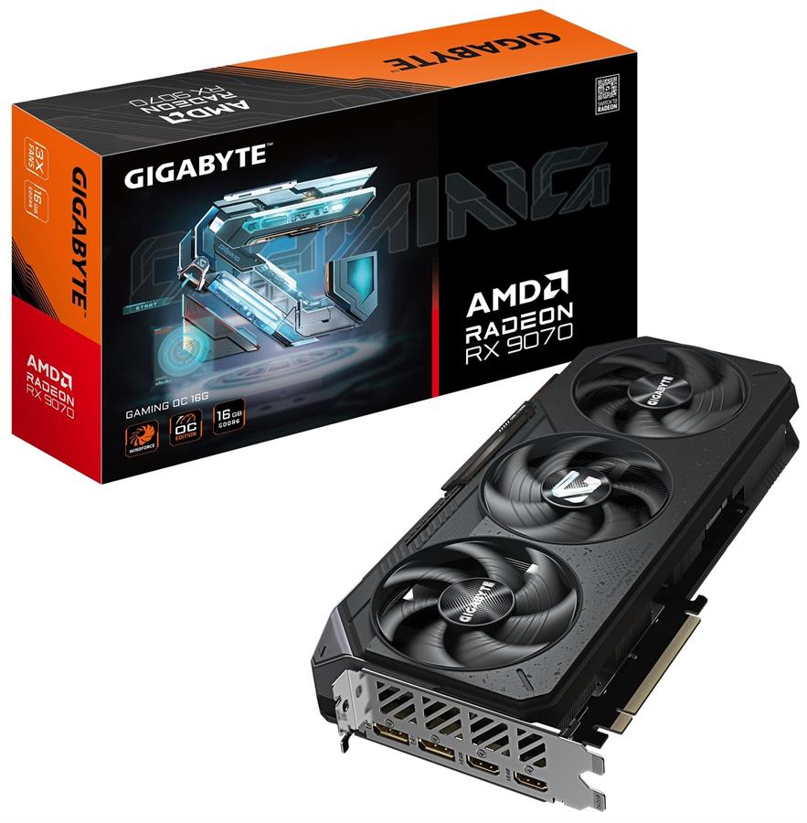 Placa GIGABYTE Radeon RX 9070 GAMING OC 16Gb