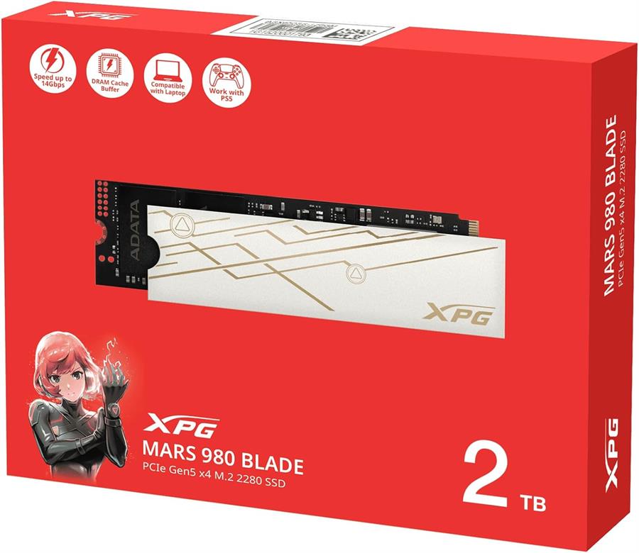 Disco SSD M.2 NVMe 5.0 2TB XPG 980 MARS BLADE