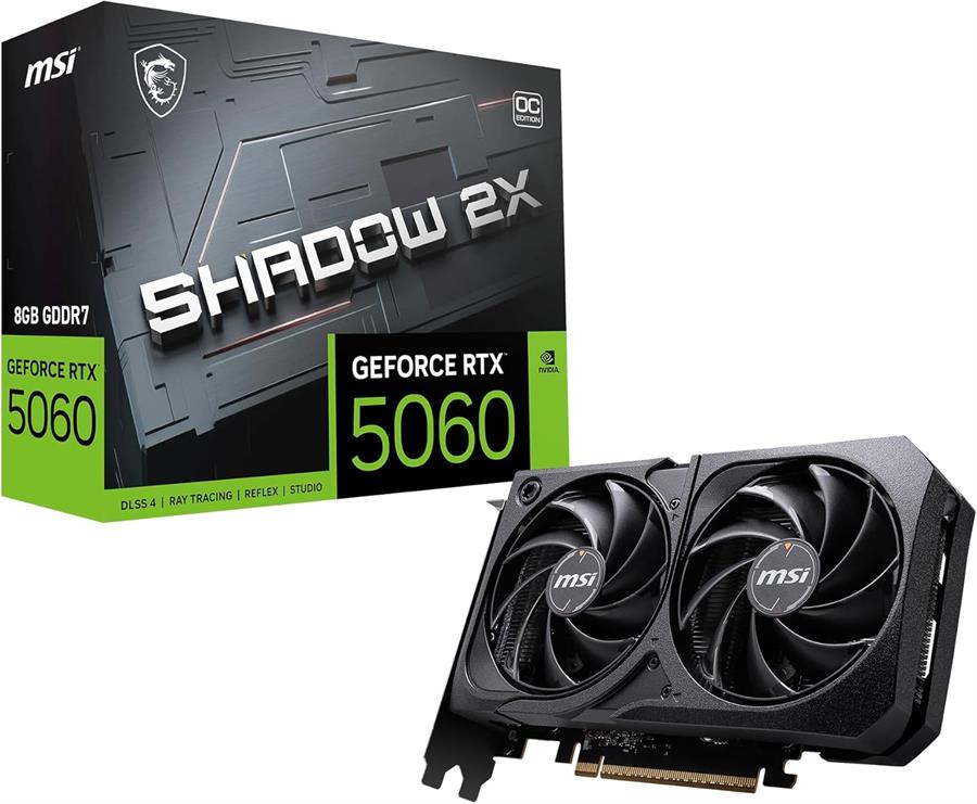 Placa MSI GEFORCE RTX 5060 SHADOW 2X OC 8Gb