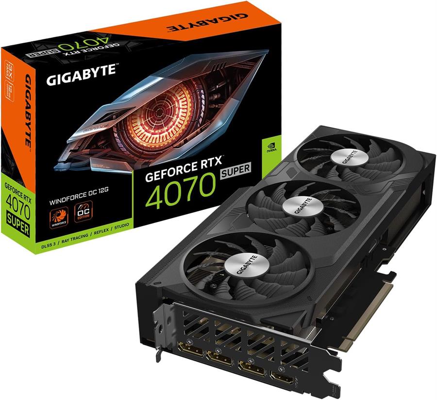 Placa GIGABYTE GEFORCE RTX 4070 SUPER WINDFORCE OC 12Gb