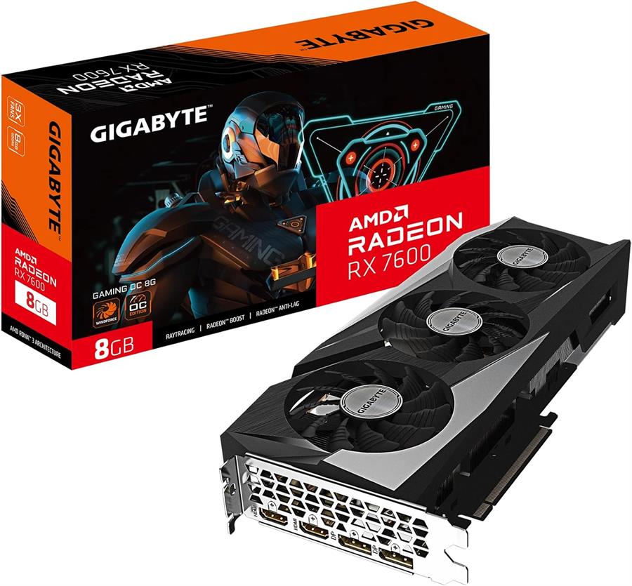 Placa GIGABYTE Radeon RX 7600 GAMING OC 8Gb