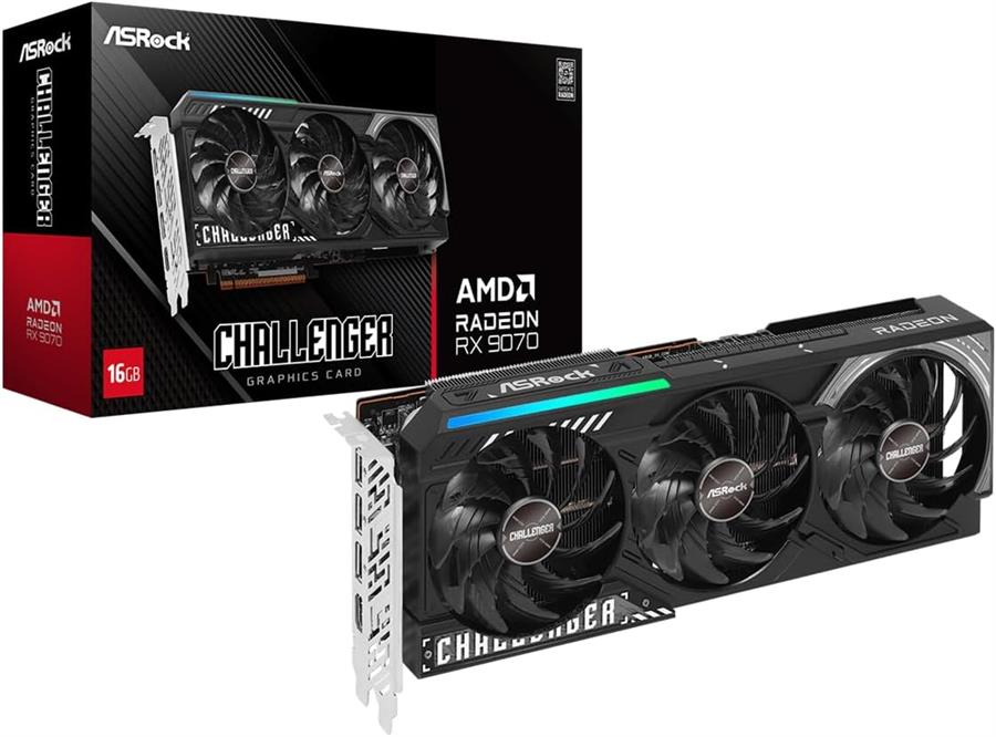 Placa ASRock Radeon RX 9070 CHALLENGER 16Gb