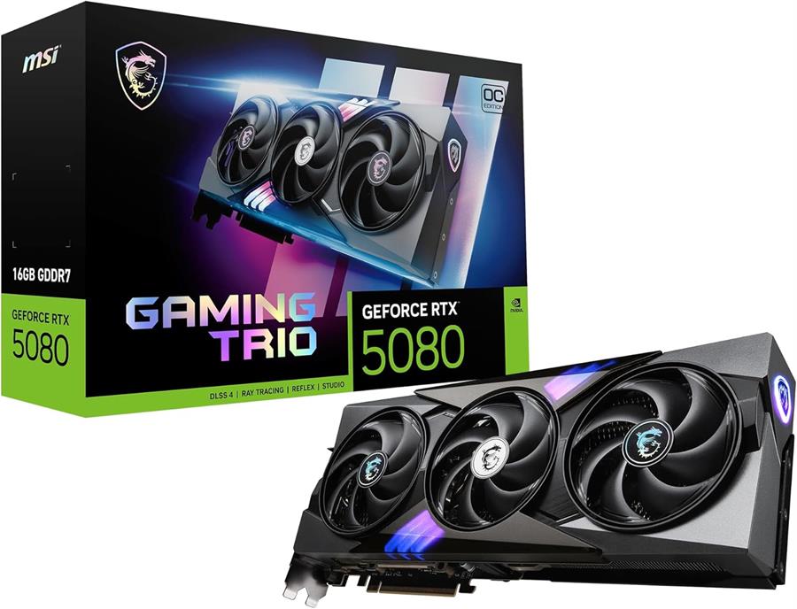 Placa MSI GEFORCE RTX 5080 GAMING TRIO OC 16Gb