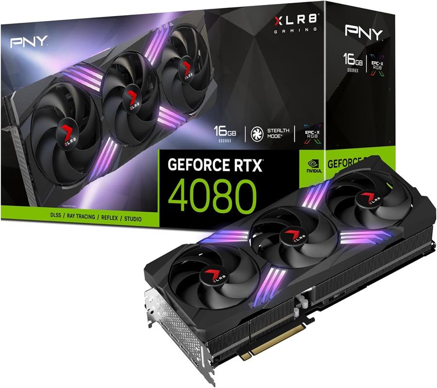 Placa PNY GEFORCE RTX 4080 XLR8 UPRISING RGB 16Gb