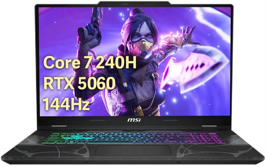 Notebook MSI CYBORG 15 INTEL ULTRA 7 240H, RTX 5060, 16Gb RAM DDR5, SSD NVMe 512Gb, 15.6" 144Hz