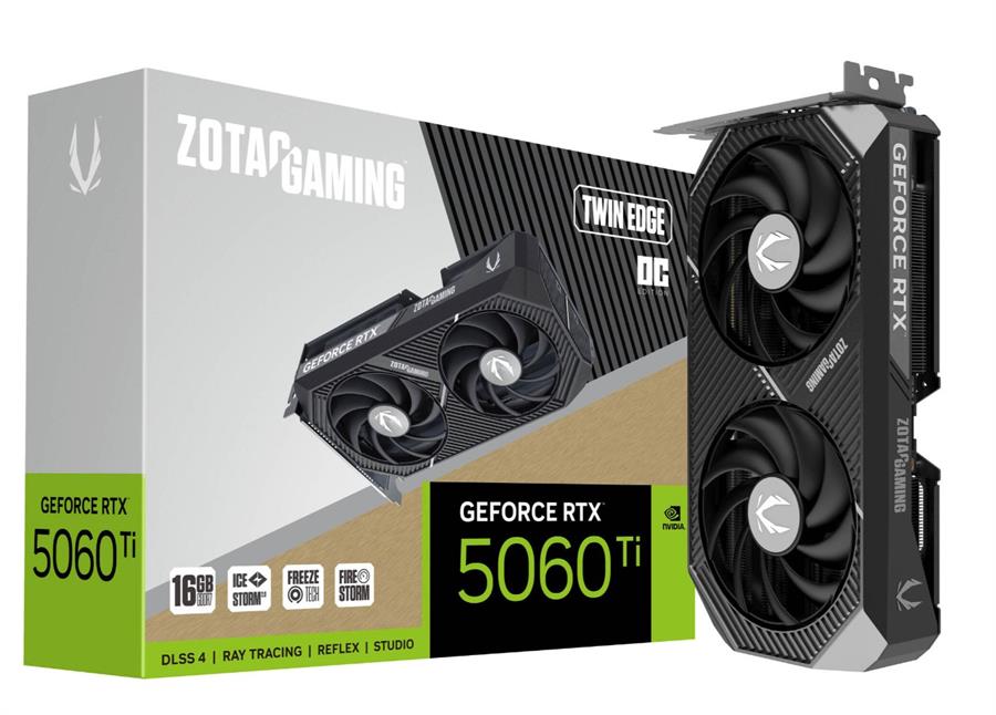 Placa ZOTAC GEFORCE RTX 5060 TI TWIN EDGE OC 16Gb