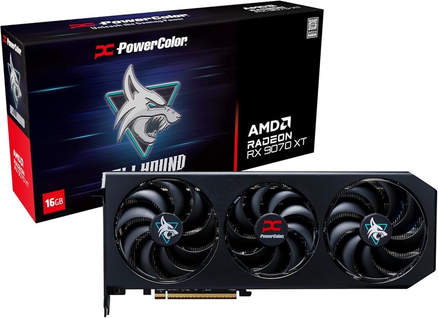 Placa POWERCOLOR Radeon RX 9070 XT HELLHOUND 16Gb