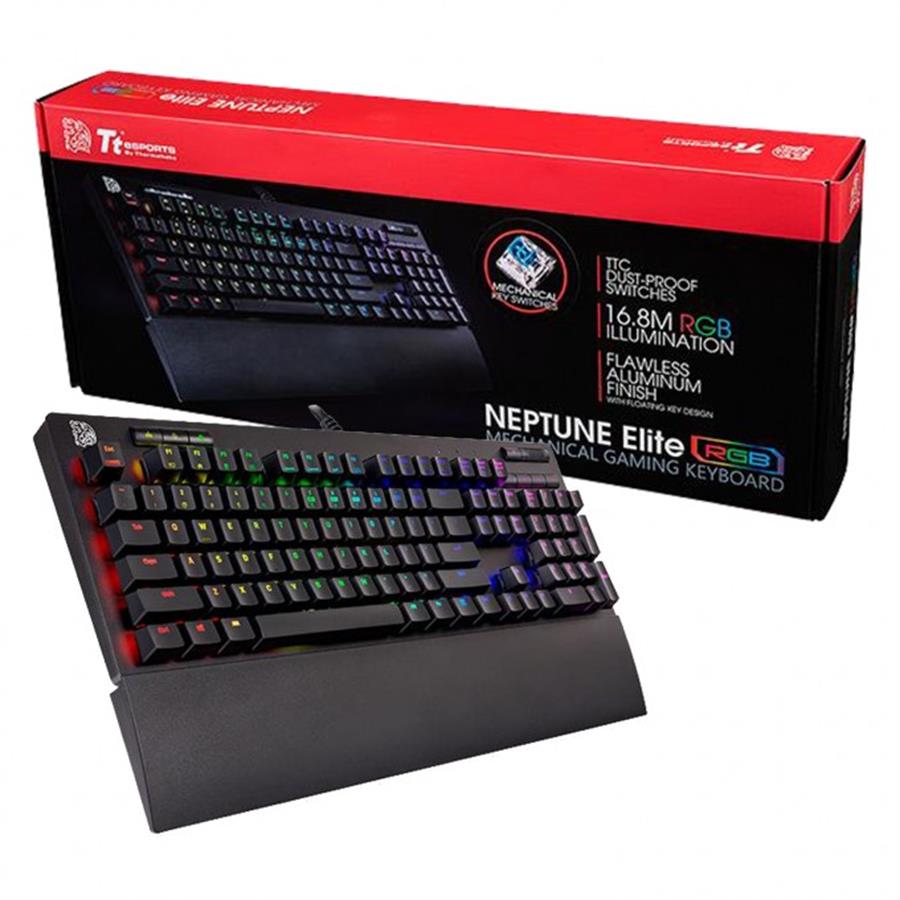 Teclado Thermaltake Neptune Elite RGB Switches BLUE Mecanico 100% Wired