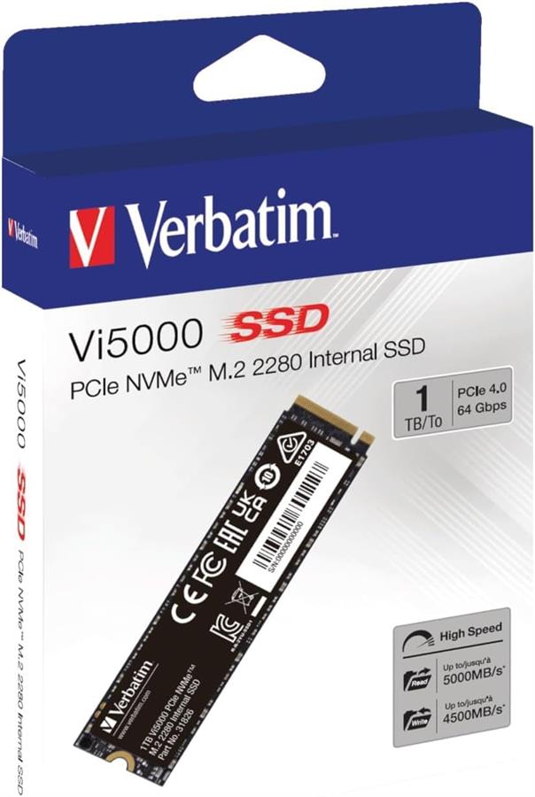 Disco SSD M.2 NVMe 4.0 1TB Verbatim VI 5000