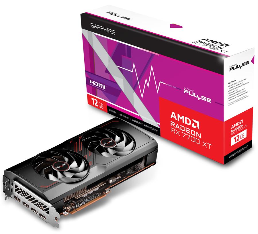 Placa SAPPHIRE Radeon RX 7700 XT PULSE 12Gb