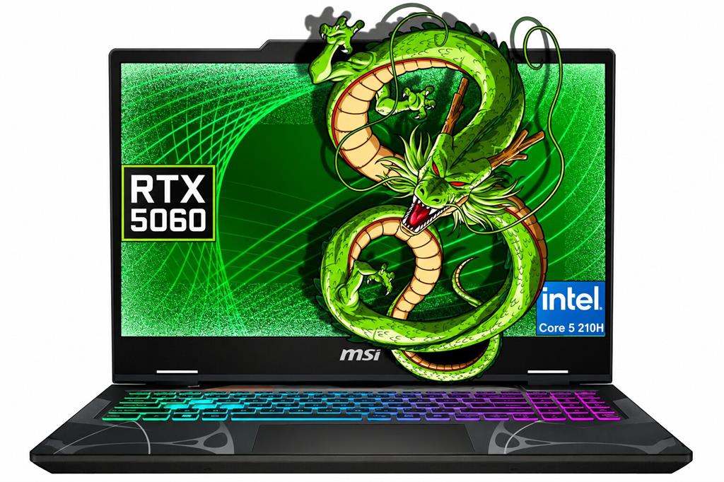 Notebook MSI CYBORG 15 INTEL ULTRA 5 210H, RTX 5060, 16Gb RAM DDR5, SSD NVMe 512Gb, 15.6" 144Hz