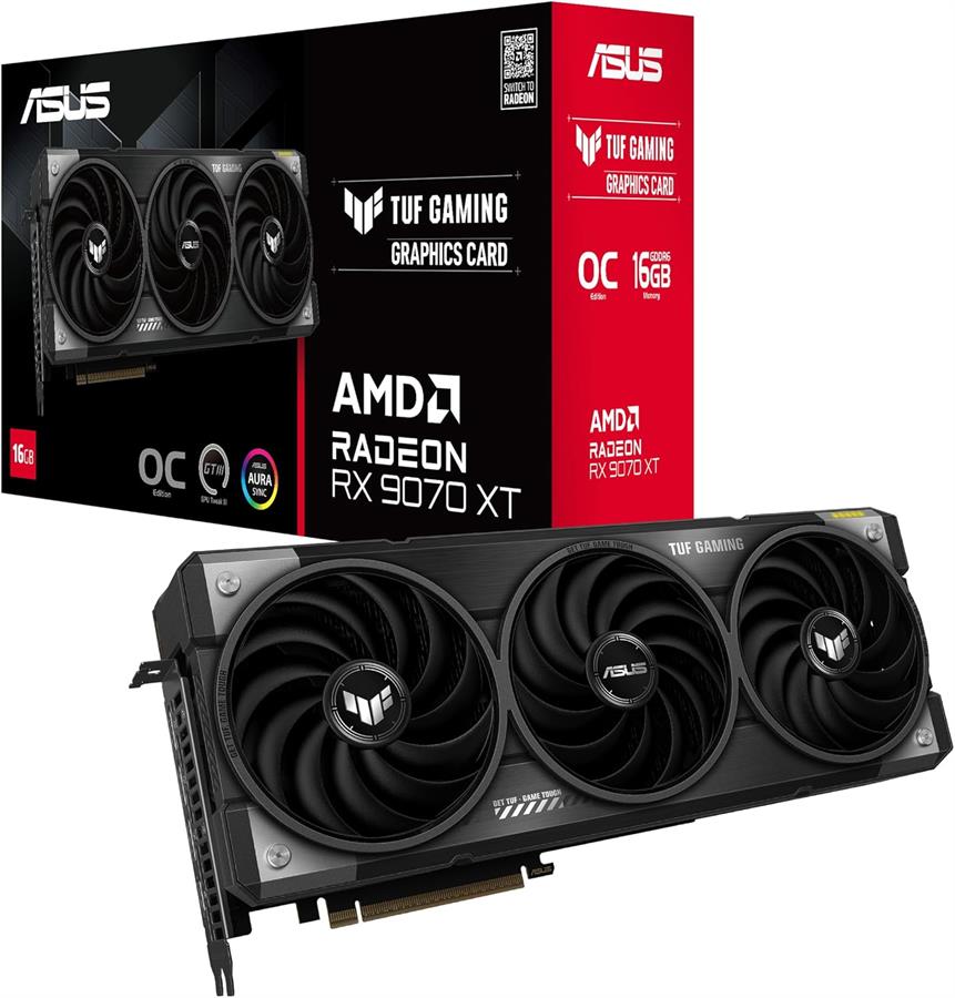 Placa ASUS Radeon RX 9070 XT TUF OC 16Gb