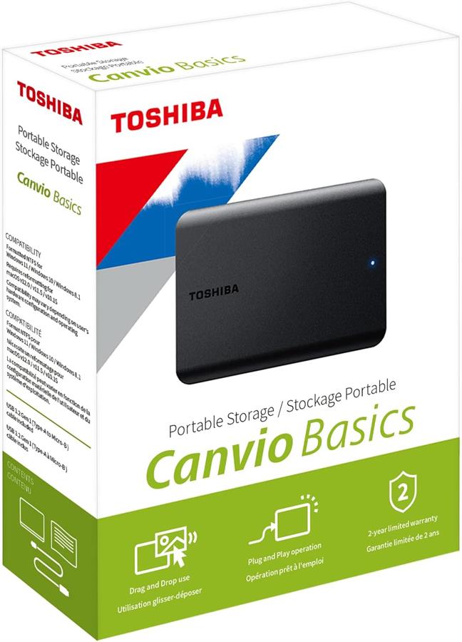 Disco Duro Externo TOSHIBA Canvio Basics 4TB