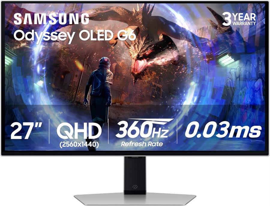 Monitor SAMSUNG 27" ODYSSEY G6 OLED QHD 360Hz