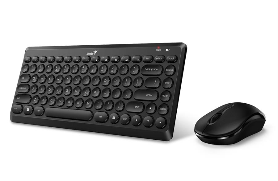 Kit Teclado y Mouse Combo Genius LuxeMate Q8000 Membrana 75% Wireless