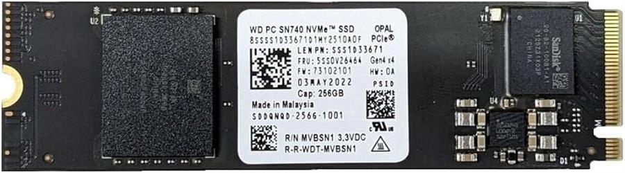 Disco SSD M.2 NVMe 4.0 256GB WD SN740