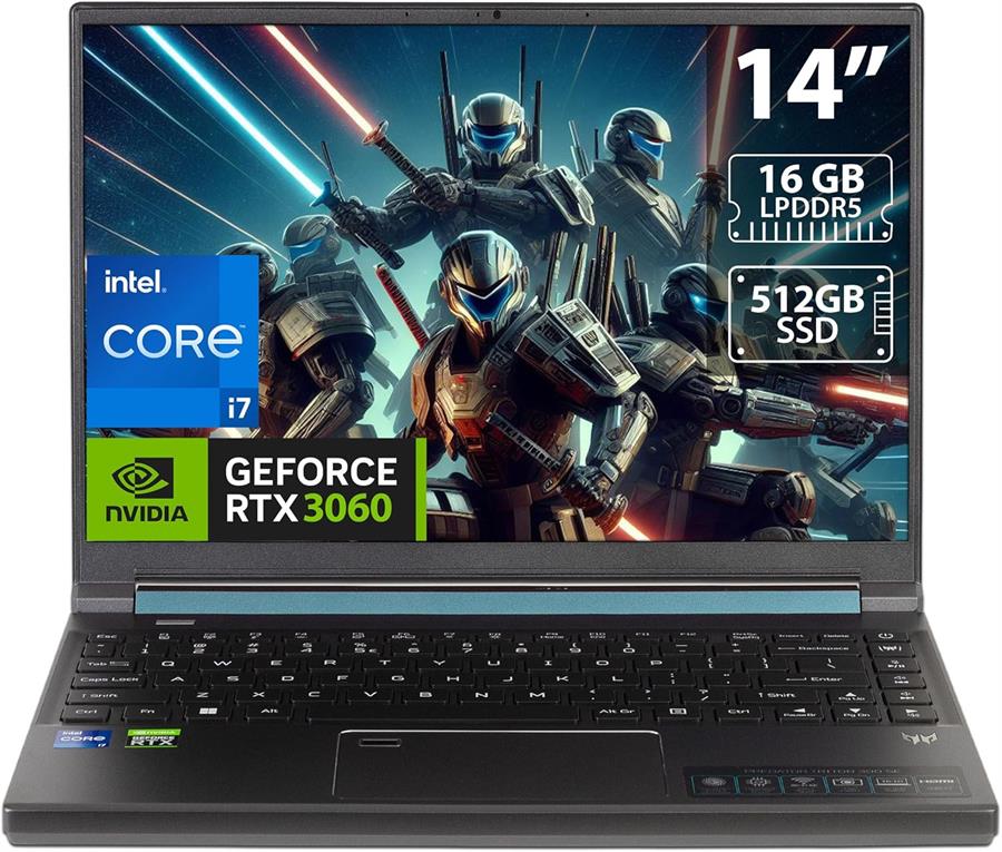 Notebook ACER PREDATOR TRITON 300 SE I7-12700H, RTX 3060, 16Gb RAM DDR5, SSD NVMe 512Gb, 14"