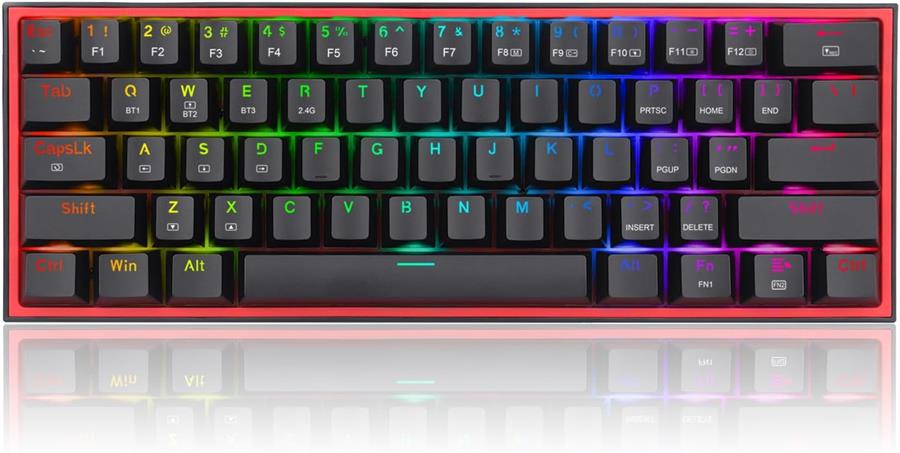 Teclado Redragon K616 Fizz Pro RGB Switches RED 60% Wireless