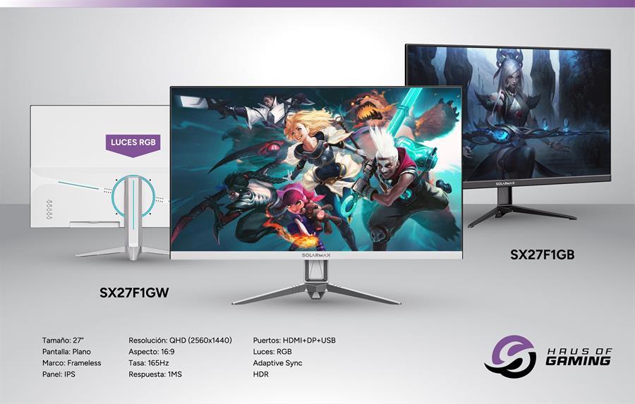 Monitor SOLARMAX 27" SX27F1GW QHD 165Hz