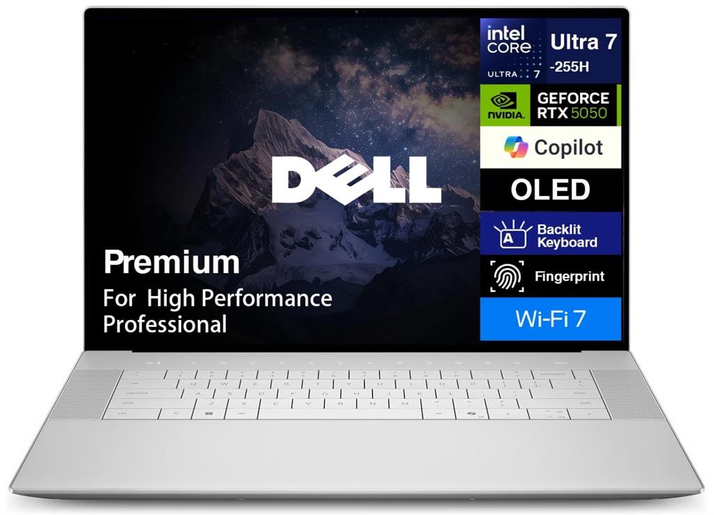 Notebook DELL Inspiron 16 INTEL ULTRA 7 255H, RTX 5050, 32Gb RAM DDR5, SSD NVMe 4Tb, 16" 120Hz FHD+
