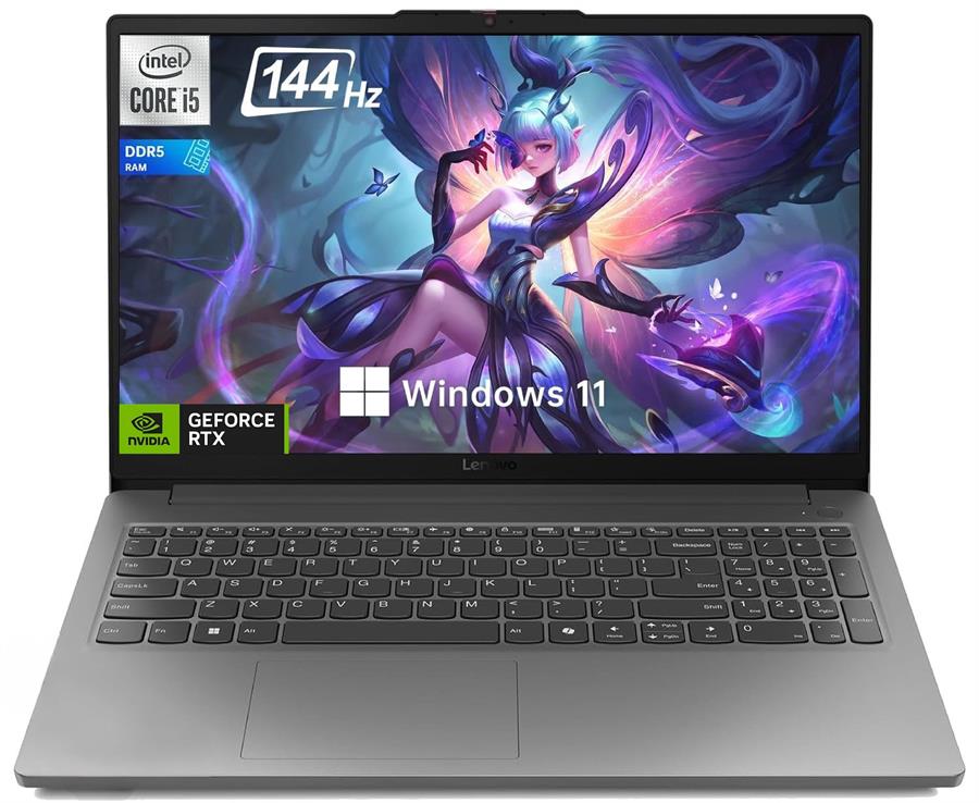 Notebook LENOVO LOQ I5-12450HX, RTX 4050, 8Gb RAM DDR5, SSD NVMe 512Gb, 15.6" 144Hz