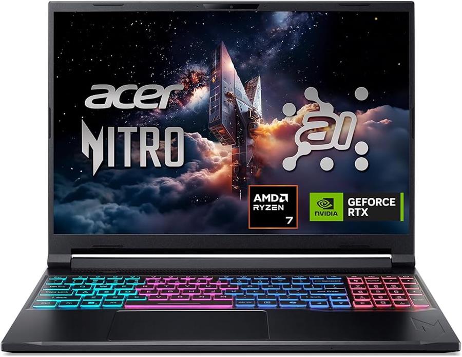 Notebook ACER NITRO V 16 RYZEN AI 7 350, RTX 5060, 16Gb RAM DDR5, SSD NVMe 1Tb, 16" 180Hz FHD+
