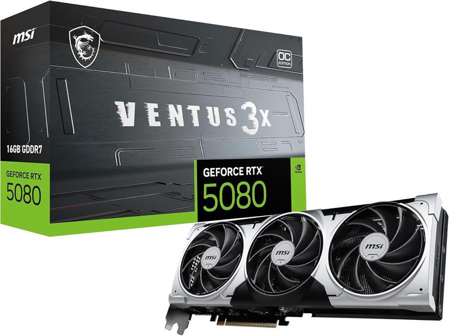 Placa MSI GEFORCE RTX 5080 VENTUS 3X OC PLUS 16Gb