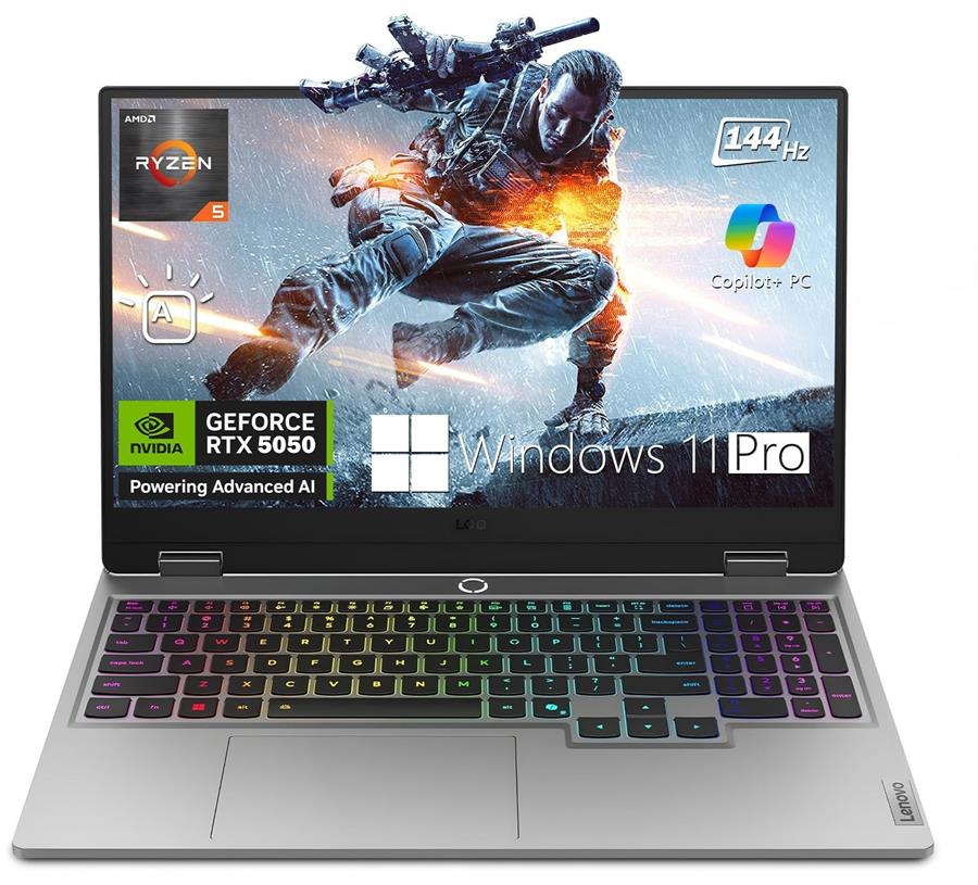 Notebook LENOVO LOQ RYZEN AI 5 220, RTX 5050, 16Gb RAM DDR5, SSD NVMe 512Gb, 15.6" 144Hz