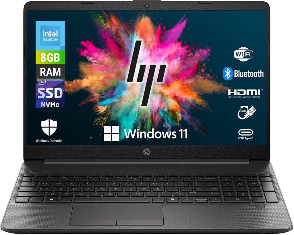 Notebook HP 250RT G9 I3-N150U, 8Gb RAM, SSD NVMe 256Gb, 15.6"