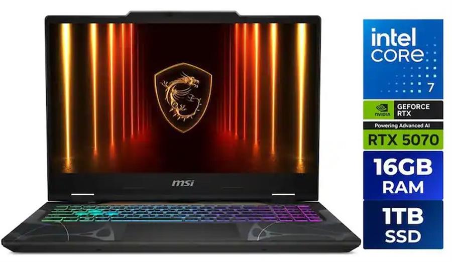 Notebook MSI CYBORG 15 INTEL ULTRA 7 240H, RTX 5070, 16Gb RAM DDR5, SSD NVMe 1Tb, 15.6" 144Hz